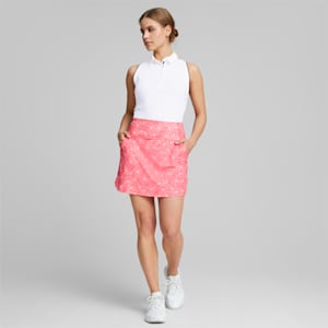 PWRMESH Island Flower Golf Skirt Women, Loveable-Bright White
