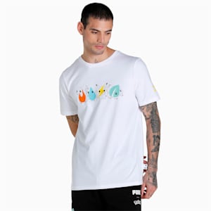 PUMA x POKÉMON Graphic Men's Regular Fit T-Shirt, Puma White, extralarge-IND