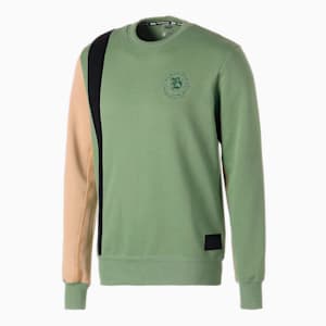 メンズ バスケットボール PUMA x BLACK FIVES クルースウェット, Dusty Green-Light Sand, extralarge-JPN