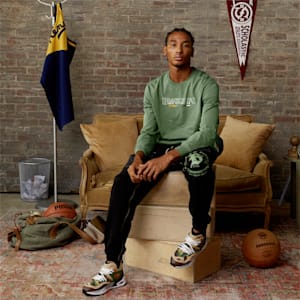 メンズ バスケットボール PUMA x BLACK FIVES 長袖 Tシャツ, Dusty Green