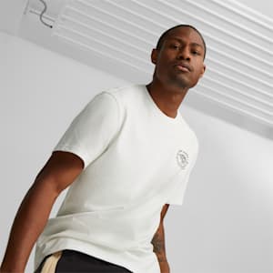 Camiseta de básquetbol de manga corta PUMA x BLACK FIVES para hombre, Puma White