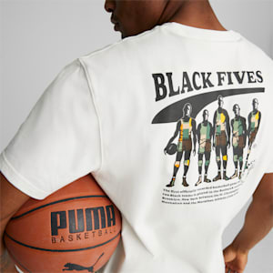 Playera de basketball para hombre PUMA x BLACK FIVES, Puma White