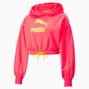 Summer Squeeze Cropped Women's Hoodie, Sunset Glow, extralarge-IND