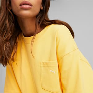 MMQ Pocket Unisex Relaxed Fit T-Shirt, Mustard Seed, extralarge-IND