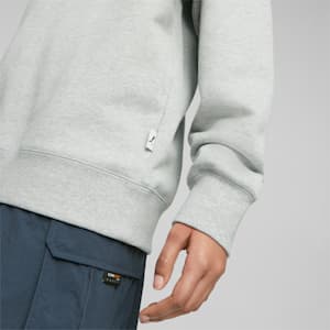 MMQ Crewneck Sweatshirt, Light Gray Heather