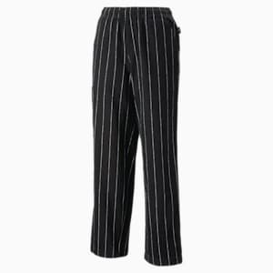UPTOWN Stripe Unisex Wide-Leg Pants, PUMA Black