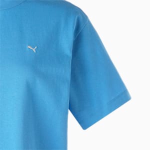 ウィメンズ YONA SUNPO モックネック 半袖 Tシャツ, Dusky Blue