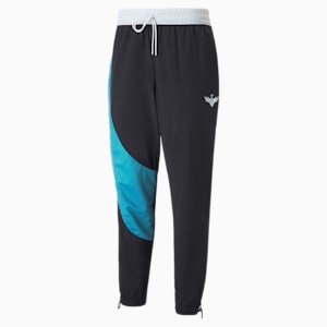 Melo Clyde Men's Basketball Pants, Puma Black-Sunset Glow