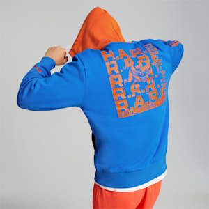 Sudadera con capucha Melo de hombre para básquetbol, colores combinados, Ultra Blue