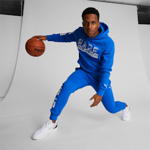 Melo ROTY Men's Basketball Hoodie, Ultra Blue-Puma White