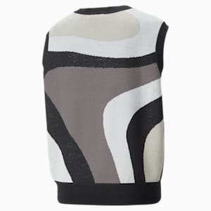 Gilet tricoté à imprimé Uptown Femme, PUMA Black-AOP