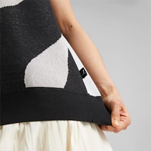 Uptown Printed Knitted Women's Vest, PUMA Black-AOP