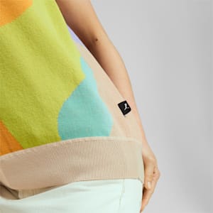 ウィメンズ アップタウン プリント KNITTED ベスト, Olive Oil-AOP, extralarge-JPN