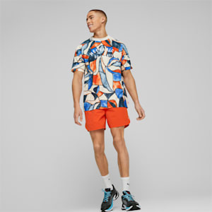 Track Meet Men's Printed Active Tee, Warm Earth-AOP