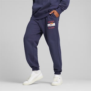 Track Meet Men's Relaxed Fit Sweat Pants, PUMA Navy, extralarge-IND