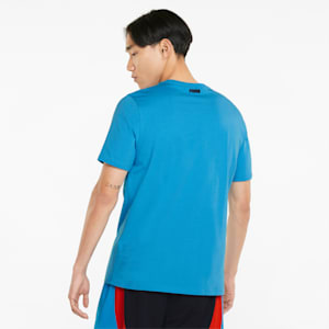 Dylan Short Sleeves Men's T-shirt, Bleu Azur