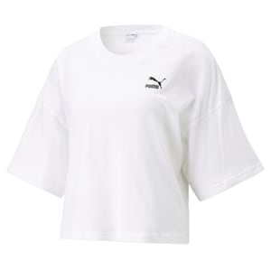 ウィメンズ CLASSICS オーバーサイズ 半袖 Tシャツ, PUMA White