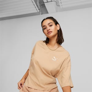 ウィメンズ CLASSICS オーバーサイズ 半袖 Tシャツ, Dusty Tan, extralarge-JPN