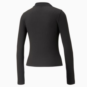 Classics Ribbed Women's Slim Fit T-Shirt, PUMA Black, extralarge-IND