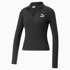 Classics Ribbed Women's T-Shirt, PUMA Black