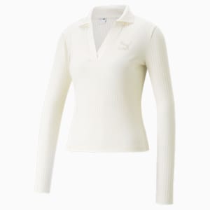 Classics Women's Ribbed V-Neck Top, no color