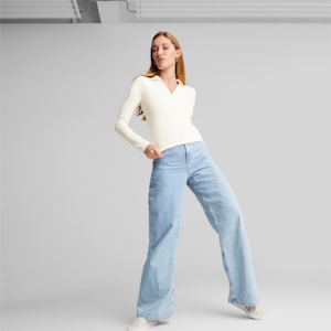 Classics Women's Ribbed V-Neck Top, no color