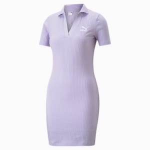 Classics Ribbed Women's Dress, Vivid Violet, extralarge-IND