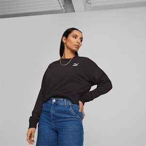 Classics Crew Neck Women's Sweater, PUMA Black