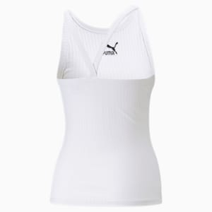 Camiseta sin mangas Classics con bordes acanalados para mujer, PUMA White