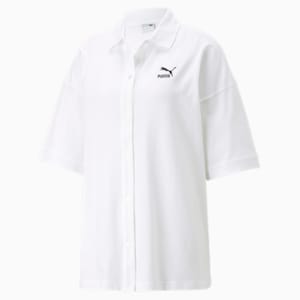 CLASSICS Women's Oversized Shirt, PUMA White, extralarge-IND