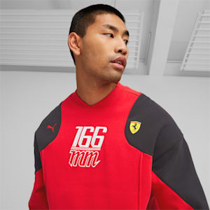 Chandail à col rond en molleton Scuderia Ferrari Statement Homme, Rosso Corsa, extralarge