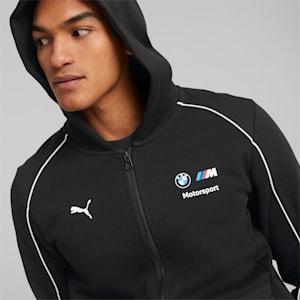 BMW M Motorsport Men's Hooded Sweat Jacket, PUMA Black, extralarge