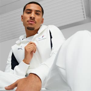 BMW M Motorsport Men's Hooded Sweat Jacket, PUMA White