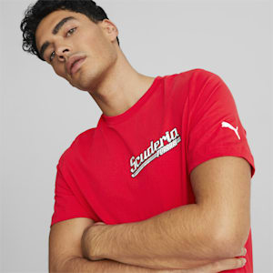 T-shirt Puma Essentials Logo vermelho rosáceo mulher, Rosso Corsa, extralarge