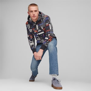 メンズ CLASSICS GEN プーマ フーディー, PUMA Black-AOP