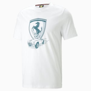 Scuderia Ferrari Race Big Shield Tonal Tee Men, PUMA White