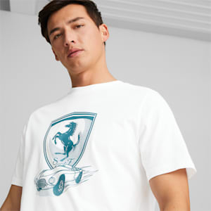 メンズ フェラーリ レース ビッグ シールド トーナル 半袖 Tシャツ, PUMA White