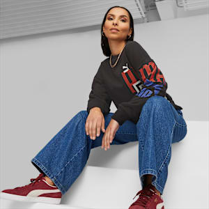 Classics Gen. Women's Crew-Neck Sweatshirt, PUMA Black, extralarge-IND