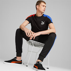 メンズ T7 ICONIC 半袖 Tシャツ, PUMA Black-Royal Sapphire, extralarge-JPN