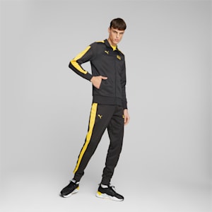 Porsche Legacy MT7 Men's Regular Fit Track Jacket, PUMA Black-Lemon Chrome, extralarge-IND