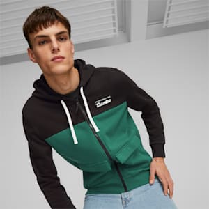 Chamarra sudadera con gorra Porsche Legacy para hombre, Vine-PUMA Black