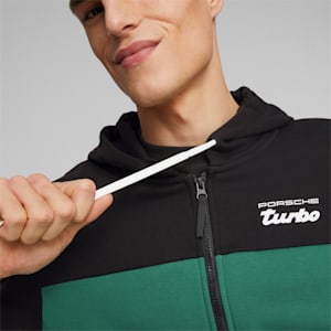Porsche Legacy Men's Hooded Sweat Jacket, Vine-PUMA Black