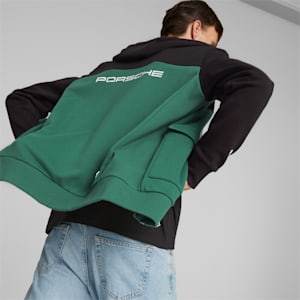 Porsche Legacy Men's Hooded Sweat Jacket, Vine-PUMA Black
