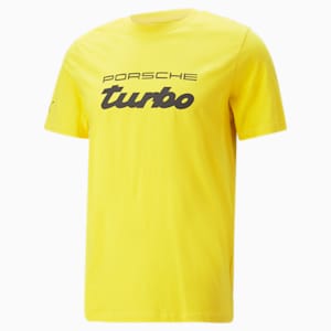 Porsche Legacy Logo Men's T-Shirt, Lemon Chrome