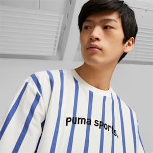 ユニセックス PUMA TEAM ストライプ 半袖 Tシャツ, PUMA White
