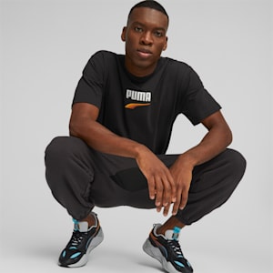 DOWNTOWN Logo Men's Relaxed Fit T-Shirt, PUMA Black, extralarge-IND