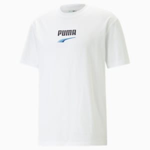 DOWNTOWN Logo Men's Relaxed Fit T-Shirt, PUMA White-Daydream, extralarge-IND