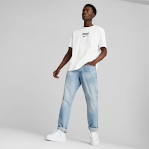 DOWNTOWN Logo Men's Relaxed Fit T-Shirt, PUMA White-Daydream, extralarge-IND