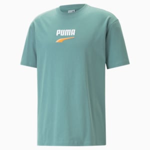 DOWNTOWN Logo Men's Relaxed Fit T-Shirt, Adriatic, extralarge-IND