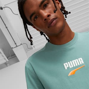 Camiseta DOWNTOWN Logo para hombre, Adriatic